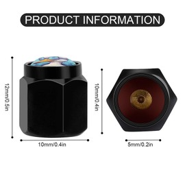 Buyidec Duck Wearing Sunglasses Tire Valve Stem Caps Aluminum Black Stem Tire Valve Caps Universal Stem Covers for Cars SUVs Trucks Bikes Motorcycles Bicycles (4 Pack)