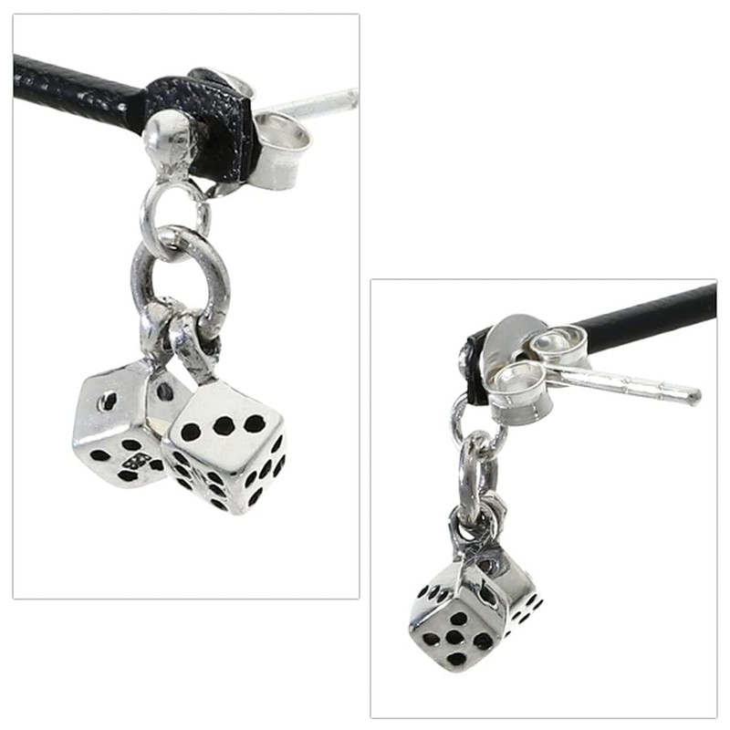Shinjuku Ginokura Double Dice Charm Stud Earrings 1P for One