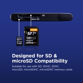 Integral Dual-Slot Micro SD & SD USB C 3.0 Memory Card Reader Adapter - Super fast file transfer and Compatible with High Speed UHS-I interface: SDHC, SDXC, microSDHC & microSDXC UHS-I U1 & U3