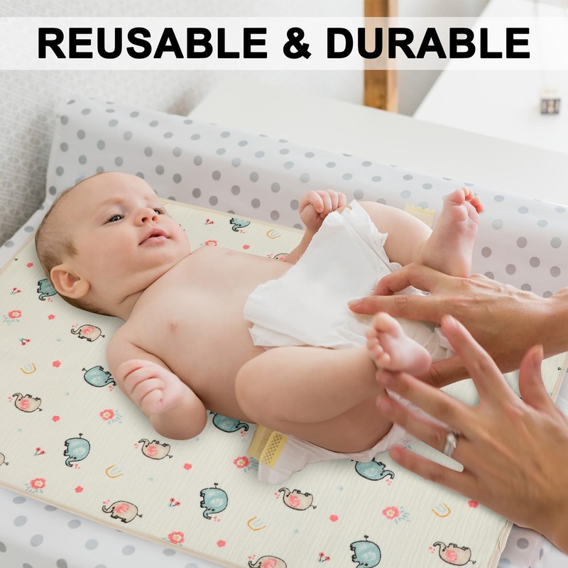 Baby Diaper Changing Pad, 19.7"x25.6" Waterproof Changing Pad Liners with