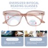 ZESAKER Bifocal Reading Glasses for Women Men Oversized Progressive Blue