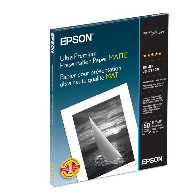 Epson Ultra Premium Presentation Paper MATTE (8.5x11 Inches, 50 Sheets)