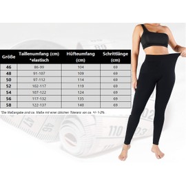 Seawhisper Opaque Leggings Women's Yoga Jogging Bottoms Large Sizes 44-56, black