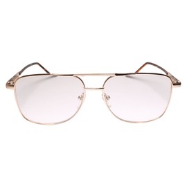 Classic Old School Gold Square Frame Spring Hinge Temple 2.75 Reading Glasses