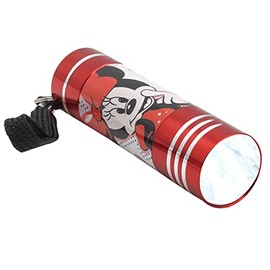 Minnie Mouse Red Super Bright Torch, 8.7cm LED Aluminium Flashlight, Reusable Night Light for Kids Christmas Birthday Gifts Camping Hiking Outdoor 3+ Years