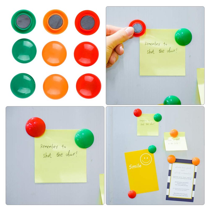 Office Magnets, 20Pcs Purple Colourful Round Refrigerator and Whiteboard Magnets