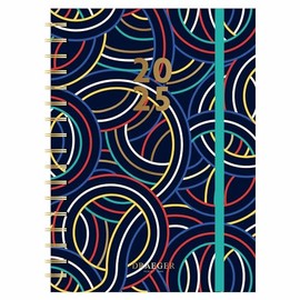 DRAEGER Paris - September 2024 to August 2025 weekly diary 13 x 18 cm - 1 week on 2 pages - hard cover - 'Geometric' theme - FSC® certified paper - vegetable-based inks