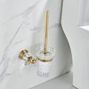 WOLIBEER Crystal Toilet Brush Holder, Polished Gold Brush Handle with