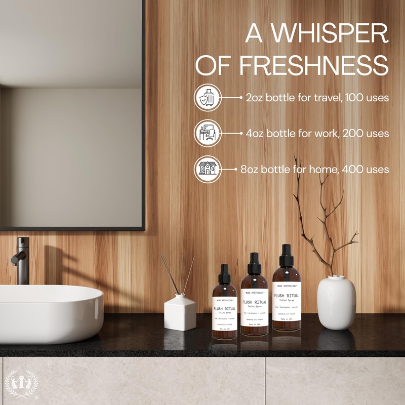Muse Apothecary Flush Ritual - Aromatic & Refreshing Toilet Spray,
