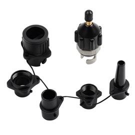 HEYTUR Inflatable Boat SUP Pump Adaptor and Kite/Boston Valve Conventional,Multifunction SUP Valv e Adapter Attachment with 1 Air Valv e Nozzles for Inflatable Boat/Stand Up Paddle Board & Kayak
