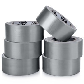 Lockport Silver Duct Tape - 6 Roll Multi Pack - 90 feet x 2 Inch - Strong Duct Tape Heavy Duty - Waterproof - No Residue - Bulk Value - Easy Tear - Industrial Use - DIY Home Repair