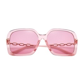 L.A.M.B. Gwen Stefani LA599 Oversized 70's Square Sunglasses for Women, 58 mm, UV400 Protection, Blush