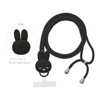 Gourmandies MF-600BK Miffy Multi-Ring Plus Mascot Strap, Black