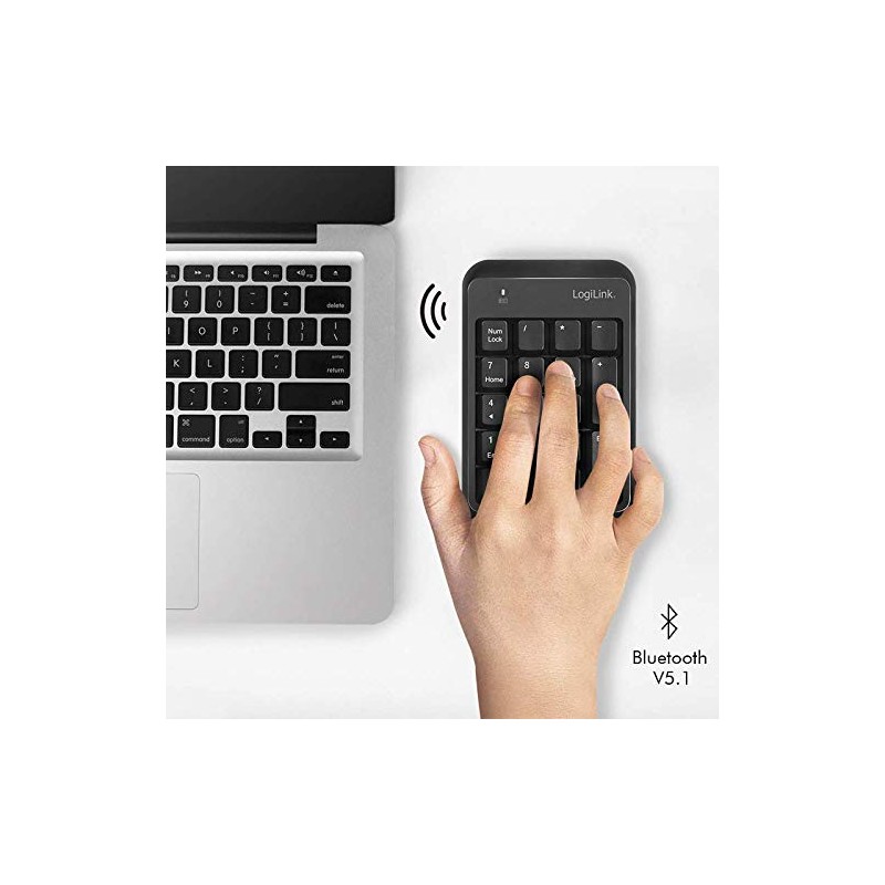 LogiLink ID0201 Wireless (BT v5.1) Keypad, Black