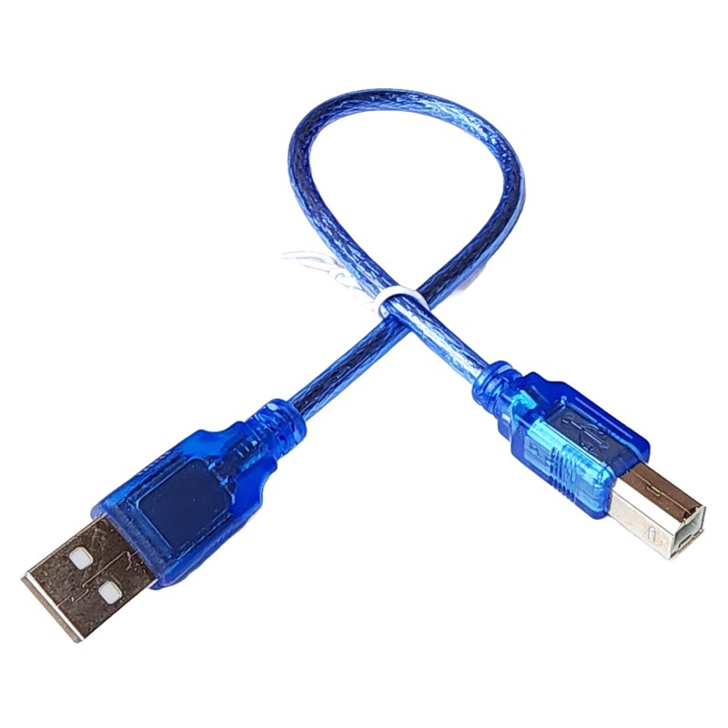 USB 2.0 A to B Data Transfer Cable, 30 cm