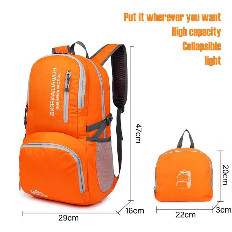 Lywencom Hiking Backpack,30l sporty lightweight folding waterproof ultralight backpack for