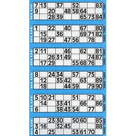 Jumbo Bingo Tickets pads 6 to view (Blue)