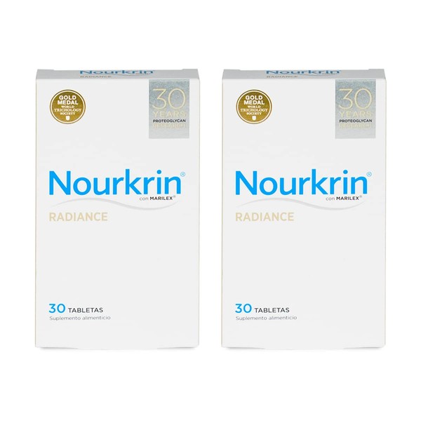 Nourkrin Radiance 30 tabs c/u Paquete 2 piezas | Tratamiento para canas y perdida de cabello ambos sexos