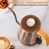 Nueve&Five Gooseneck Electric Kettle with Thermometer, Copper Tea Kettle with
