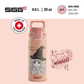 Sigg - Aluminium drinking bottle for children - WMB ONE Hermione - suitable for carbonated drinks - leak-proof - feather-light - BPA-free - climate neutral certified - pink - 0.6 litres