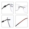 Rimless Progressive Multifocus Reading Glasses Blue Light Blocking No Line