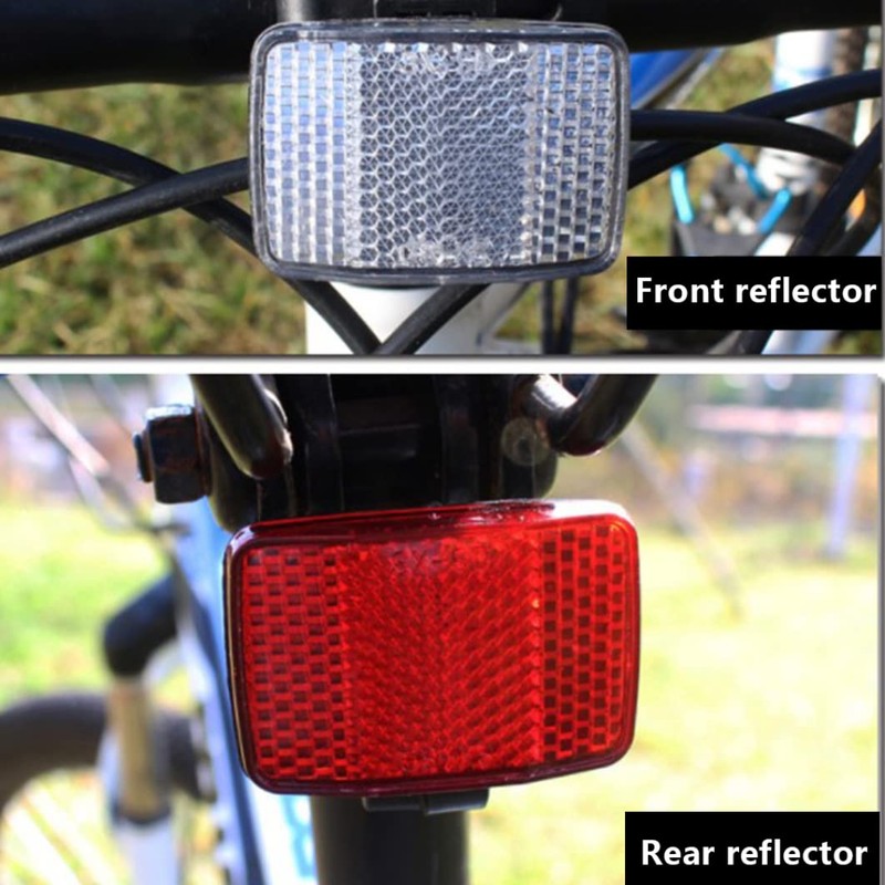 Bike Reflectors Bicycle Cycling Light Reflector Rear Front for Handlebar