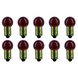 CEC Industries #1895R (Red) Bulbs, 14 V, 3.78 W, BA9s Base, G-4.5 shape (Box of 10)