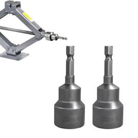 povtii 2 PCS Scissor Jack Socket, 3/4 Inch or 19mm Magnetic Hex Socket Hex Drive Jack Drill Adapter, Compatible with 1/4 Inch Diameter Hex Shank Tool for RV Jack, Car Accessories