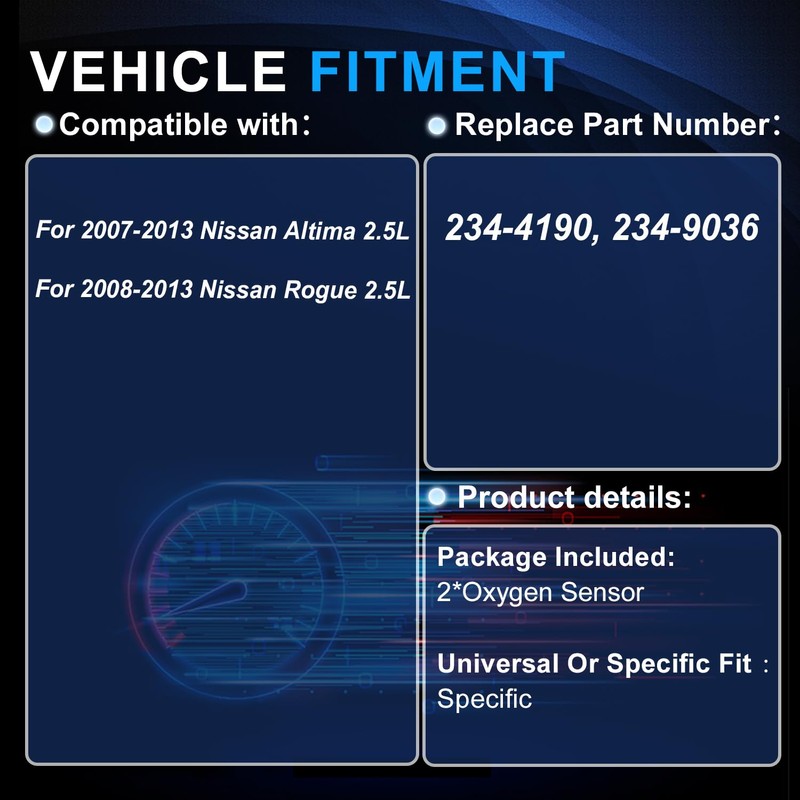 2pcs O2 Oxygen Sensor Upstream Downstream 234-4190 234-9036 Compatible with