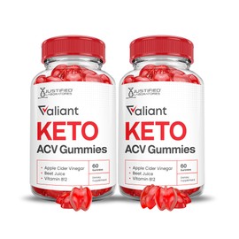 Justified Laboratories (2 Pack) Valiant Keto ACV Gummies Advanced Formula 1000MG Valant Keto Gummies Apple Cider Vinegar Formulated with Pomegranate Beet Juice Powder B12 Vegan Non GMO 120 Gummys