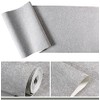 MelunMer Silver Peel and Stick Wallpaper Silk Embossed Self Adhesive