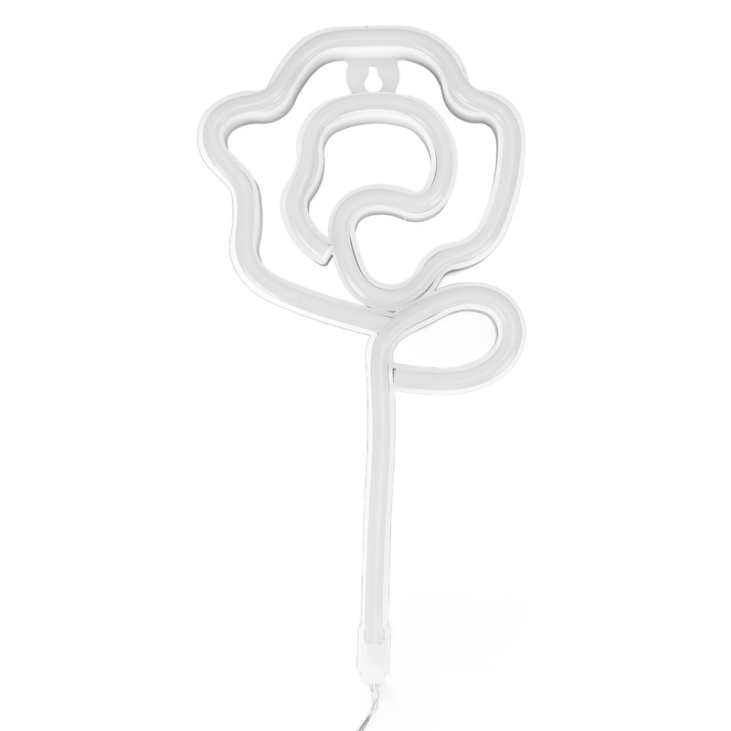 Neon Lights Rose Flower Style Valentine's Day Proposal Wedding Confession