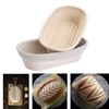 Oval Bread Banneton Proofing Basket Kit Bowl Set of 2