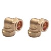 TC 15mm Brass 90 Degree Angle Compression Elbow Connector Fitting