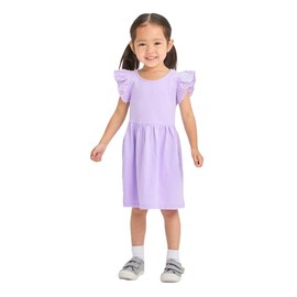 Cat & Jack Toddler Girls' Knit Jersey Dress with Pocket- (US, Age, 12 Months, Purple)