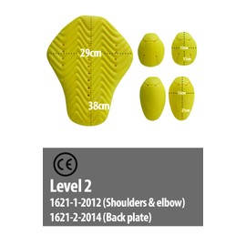 Motorbike Motorcycle Back Shoulder Elbow Armour Protection For Jackets Hoodies (CE Level 2) Approved Hoody Pads