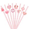 24 Pcs Mother's Day Themed Disposable Drinking Straws, Mom's Themed