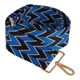 BLOC Purse Strap Replacement for Crossbody Bags, Wide Shoulder Strap Adjustable Woven for Handbags and Purses (Black & Blue), panthers,