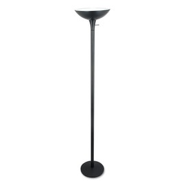 Alera ALE Torchier Floor Lamp, 72" High, Black