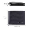 VISOUL Mens Bifold Wallet with 2 ID Windows Carbon Fiber