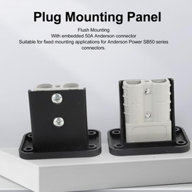 TKSE Plug Mounting Plate, Pack of 2 50a Male Board Socket, Flame Retardant Embedded Connectors, Flush-Mounted Mounting Plate for Anderson Power SB50 Series Connectors