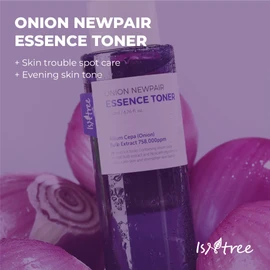 ISNTREE Onion Newpair Essence Toner 200 ml, Esencia tónico con extracto de cebolla, calmante, hidratante, antimanchas, combate la pigmentación