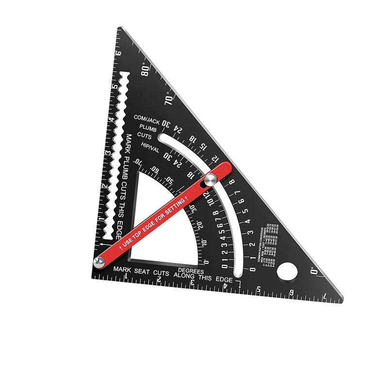 Adjustable Triangle Rafter Square, Aluminium Carpenter Square with Easy Angle