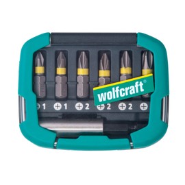 wolfcraft Bit Box Crosshead (PH 1-3), 7 Pcs. I 2976000 I 6 Solid bits in various sizes, incl. bit holder