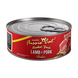 Fussie cat Market Fresh Lamb and Pork 5.5oz can, case of 24