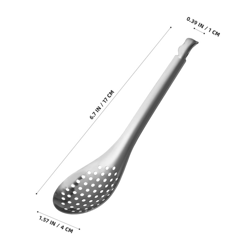 iplusmile 2Pcs Stainless Steel Caviar Colander Spoons Cooking Strainer Scoop