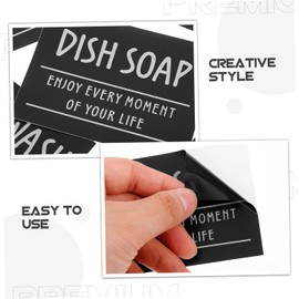 Etiquetas Impermeables Botellas de Baño Etiquetas Adhesivas Jabón de Manos Organizador Champú y Acondicionador para Baño y Lavandería
