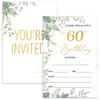 60th Birthday Invitation Cards for Women Men, 60 Years Old