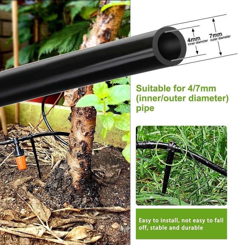 VooGenzek 100 Pieces Micro Drip Pipe Holder, Irrigation Drip Supports,