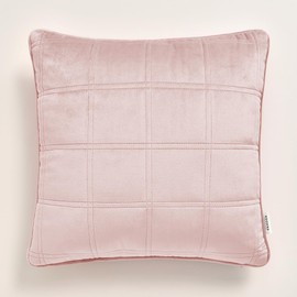 ROOM99 Colette 40 x 40 cm Decorative Cushion Cover Throw Cushion Cover Aesthetic Modern Bedroom Living Room Velvet Powder Pink